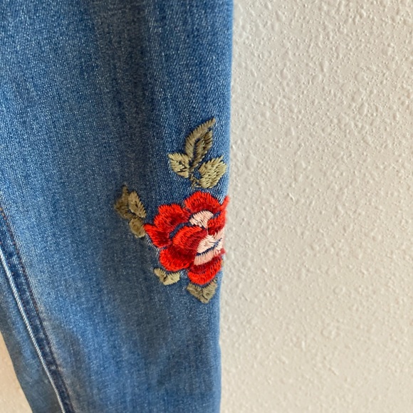 Express Floral Embroidered High Rise Stretch Leggings  Jeggings - Picture 5 of 14